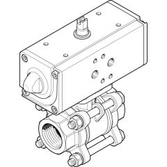 VZBA-1/2"-GG-63-T-22-F0304-V4V4T-PP15-R- Kugelhahn-Antriebseinheit