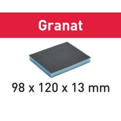 Schleifschwamm 98x120x13 220 GR/6 Granat