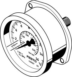 FMA-50-10-1/4-EN Flanschmanometer