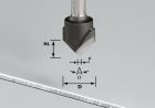 V-Nutfräser HW S8 D18-90°/Alu